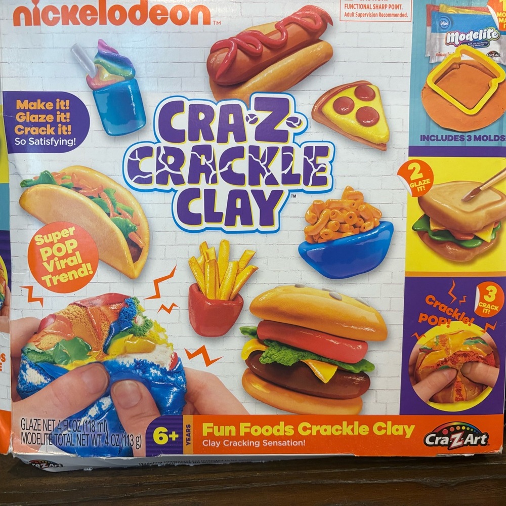 Nickelodeon Cra-Z-Crackle Clay Fun Foods Set - Multicolor